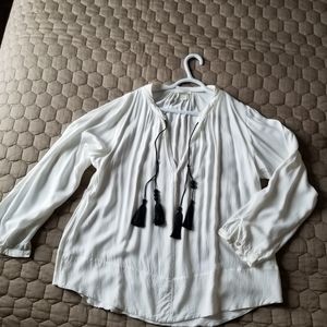 H&M Soft, white blouse size 44, L